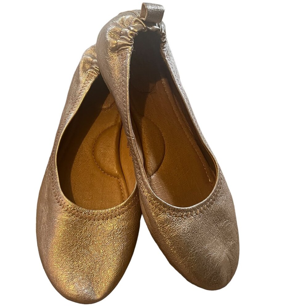 Sofft Kenni Metallic Bronze / Gold Leather Ballet Flats - 8.5 M